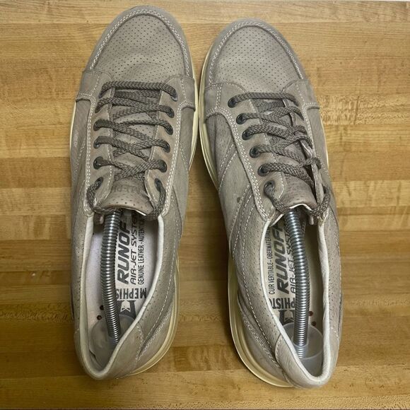 MEPHISTO Men Hero Perf Sneaker Shoes, US 11 EUR 10 1/4 Grey Leather - Picture 5 of 7